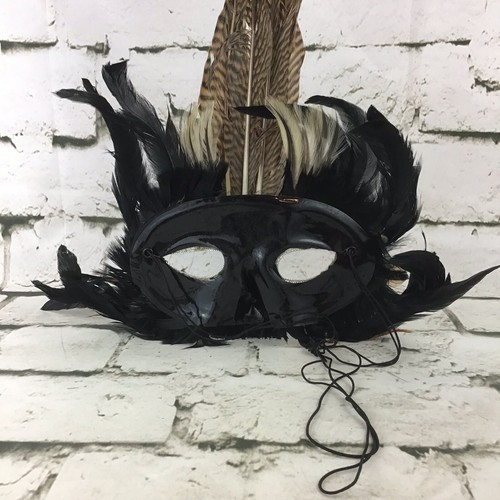 Feather Masquerade Eye-Mask Halloween Costume Accessory Party Cosplay - Picture 7 of 7