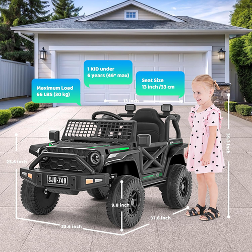 12V Kids Toddler Ride on Truck Electric - 7Ah Large Battery Electric Vehicles wi - Picture 5 of 7