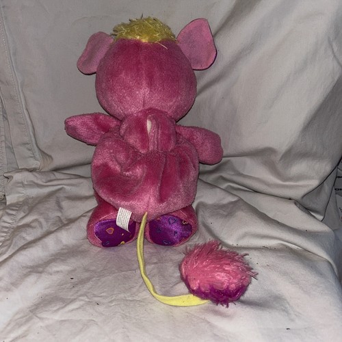 POPPLES POP N GIGGLE KISSY PINK STUFFED ANIMAL PLUSH - CUTE TOY - Picture 3 of 3