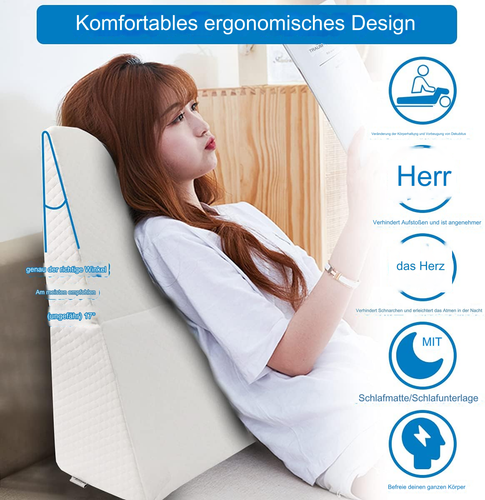 XXL Sitzkeilkissen Rücken orthopädisches Keilkissen Sitzkissen keilform Kissen - Bild 5 von 7