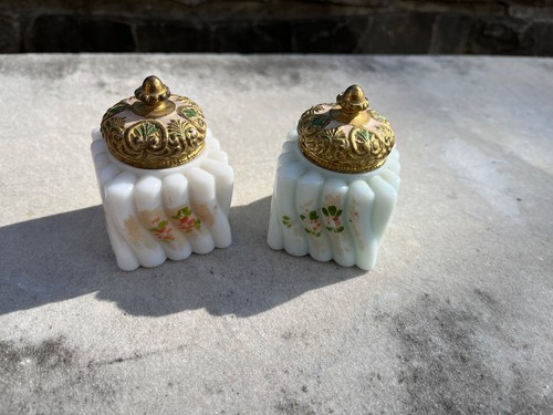 Antiker emaillierter Messing Hirschkopf Doppel Tintenfass ANKER S.P. co. - Bild 4 von 17