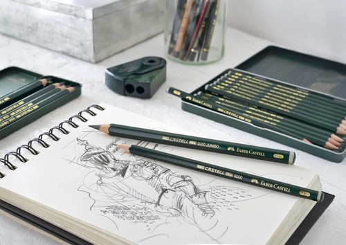 Faber-Castell 9000 Graphite Pencil Art Tin (12pc) 12 Pencils in Tin. - Picture 6 of 7