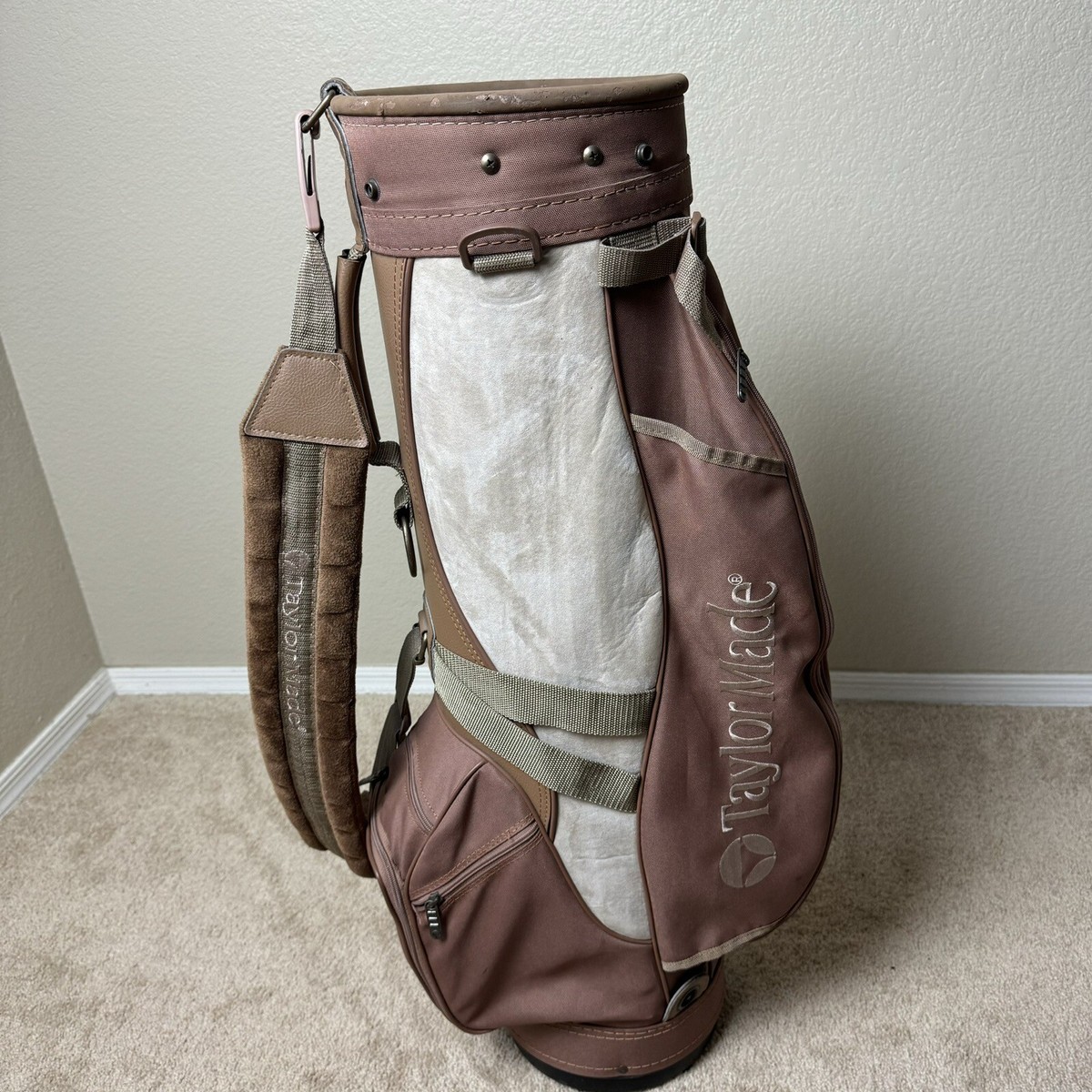 Taylormade Cart Bag 4 Way Divider Two Tone Brown | eBay