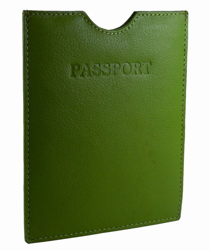 Travel Passport Holder Sleeve Protector Cover Wallet Real Leather - Picture 8 of 9