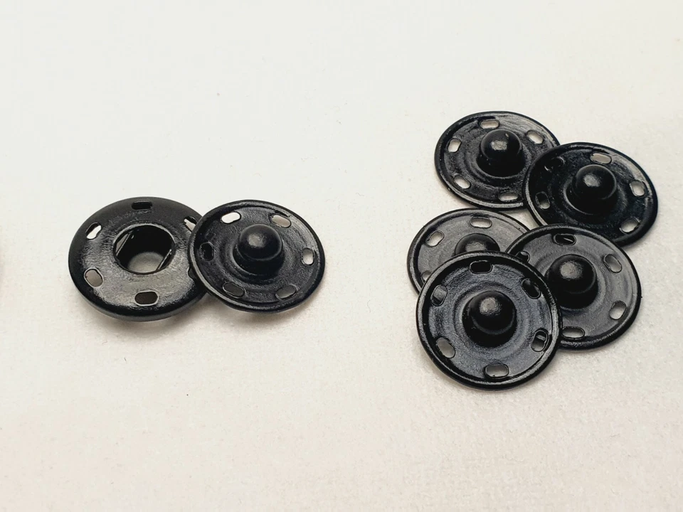 6-10 St, 10,15,20,25, mm Metall Druckknöpfe Druckknopf Metall zum annähen ⭐⭐⭐⭐⭐ - Bild 2 von 4