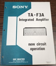 Sony TA-F3A Integrated Amplifier New Circuit Operations-OEM