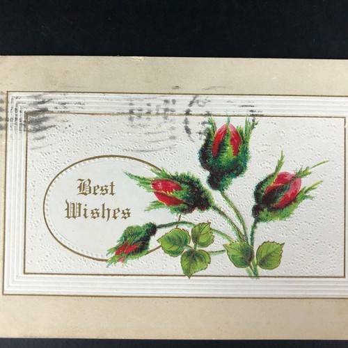 1911 Postcard Antique Best Wishes Greeting OWOSSO,MI Postmark Ethel Kipp Family - Picture 2 of 6