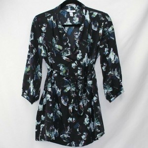 LIZ-LANGE-MATERNITY-SHIRT-SIZE-M-MEDIUM-Black-w-Tie-Career-Office-Mid-Sleeve
