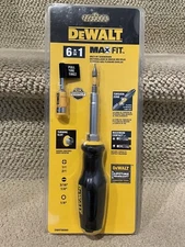 DEWALT MAX DWHT66569 Rubber/Steel Black Handheld FIT 6 in Multi-Bit Screwdriver