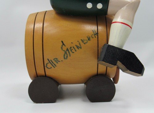 SIGNED Steinbach Musical Smoker Nutcracker Oktoberfester Beer Barrel Rider S806 - Picture 4 of 24