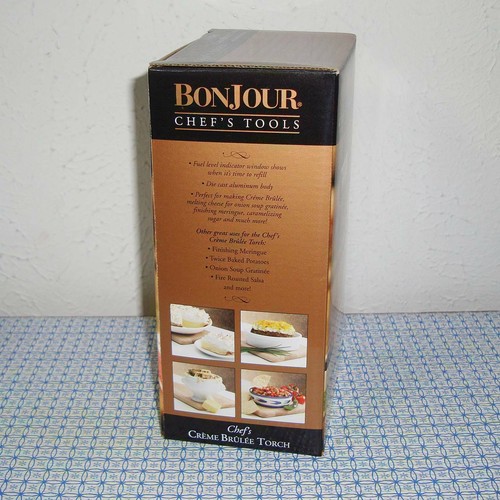 NEW BONJOUR CHEF'S TOOLS CHEF'S CREME BRULEE TORCH, GRAY 747660533867 - Picture 2 of 9