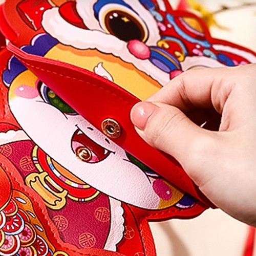 Traditional Chinese Snake Year Red Envelope Lucky Money Bag Wedding Birthday - Picture 3 of 12