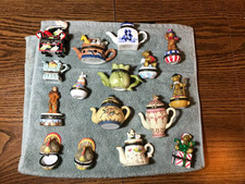 Assortment of Vintage Porcelain Hinged & Trin...
