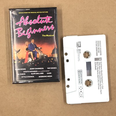 ABSOLUTE BEGINNERS Cassette Tape 80s Soundtrack DAVID BOWIE SADE RAY DAVIES