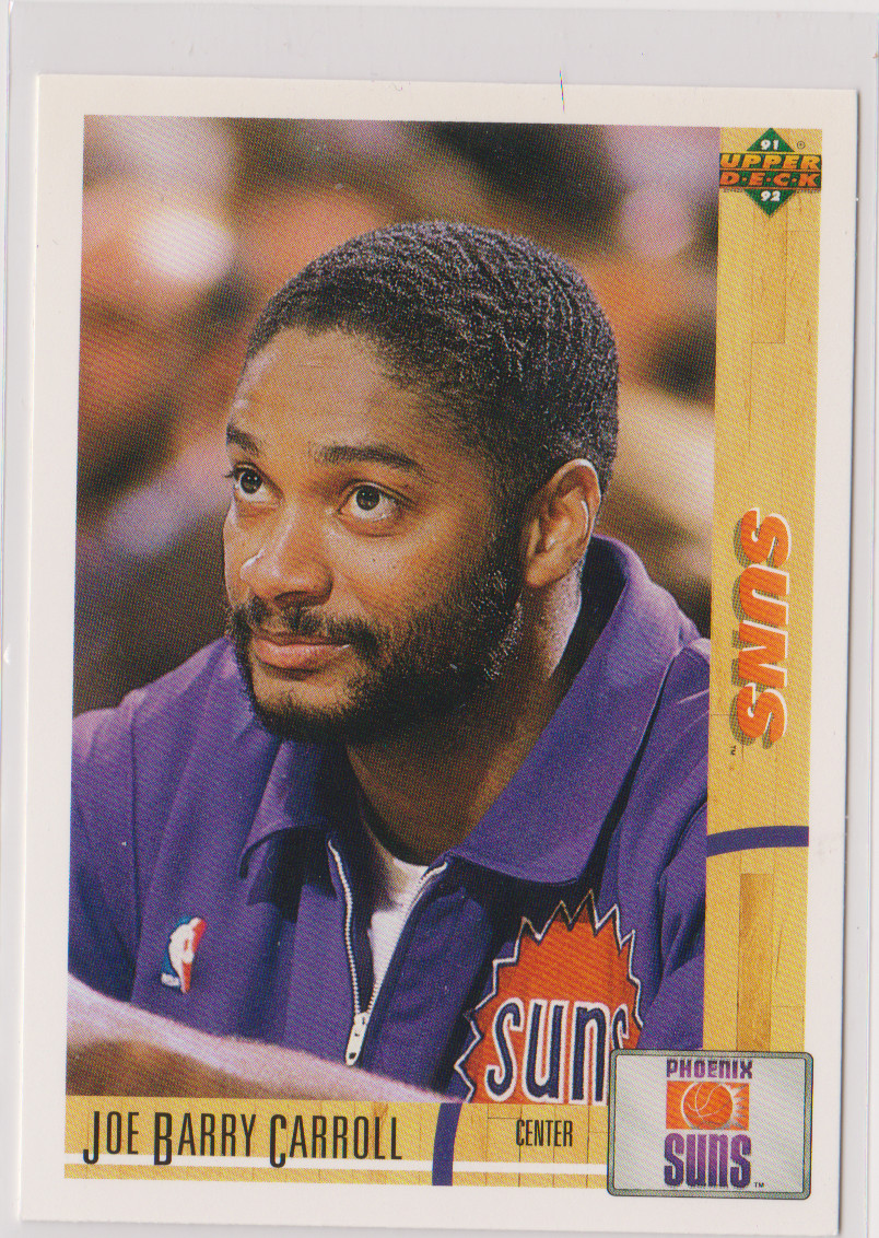 Joe Barry Carroll Suns Center 1991-92 Upper Deck Card # 373 Near Mint