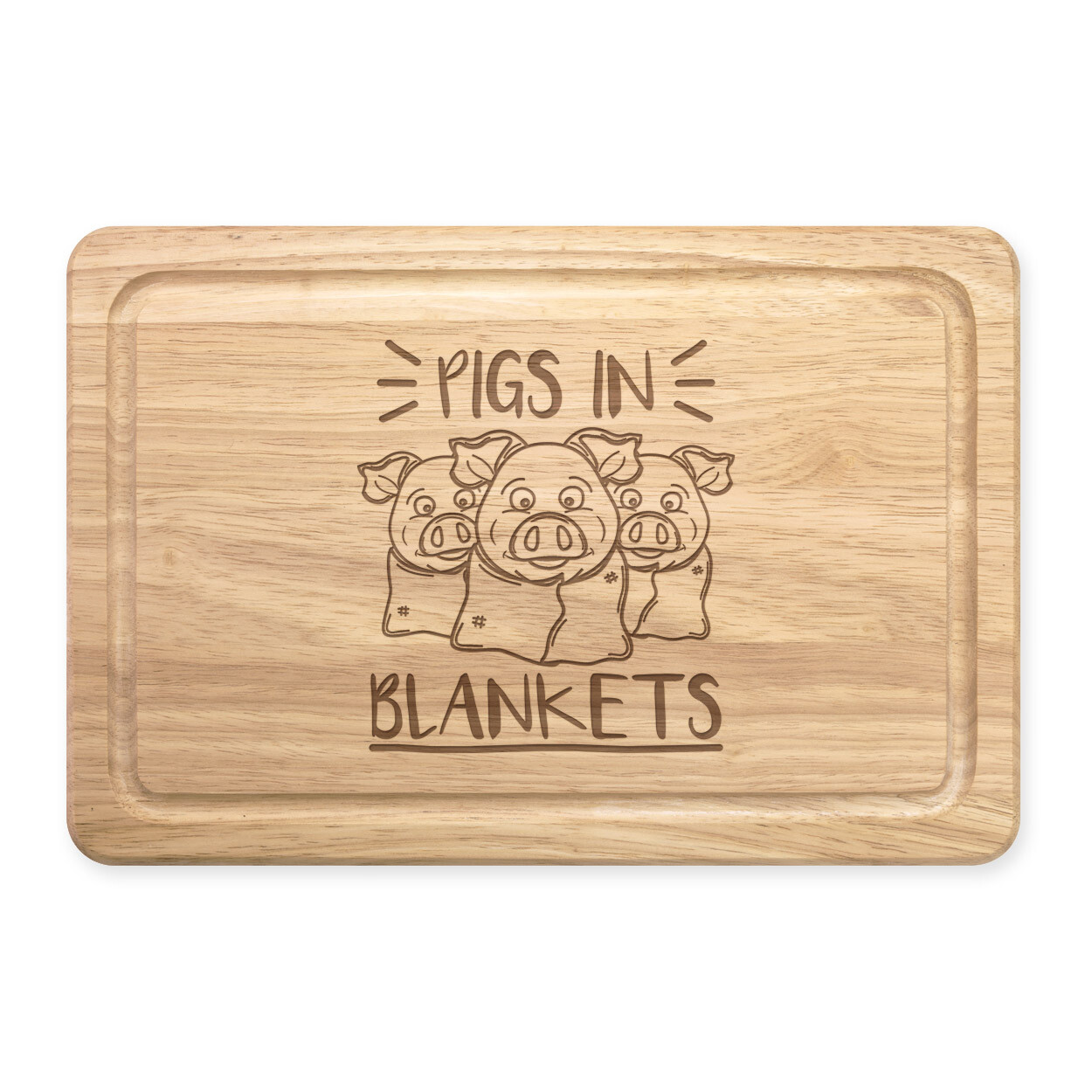 Pigs In Blankets Rectangular Wooden Chopping Board Funny Joke Animal Food