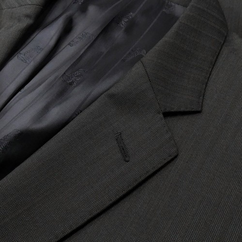 VERSACE Tonal Wool Silk Iridescent Suit Two-Piece 2 Button 46L US 56L IT - Picture 6 of 21