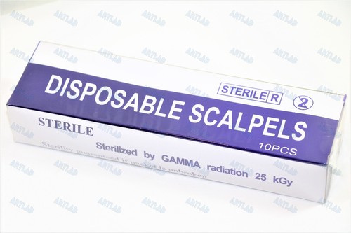 10 STÜCK BOX - STERILE EINWEG SKALPELLE #20 EINMALGEBRAUCH - SEZIEREN, CHIRURGISCH - Bild 9 von 10