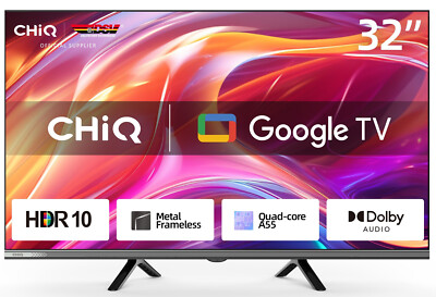 CHiQ 32 Zoll Android Smart TV HD Ready HDR Google Assistant Chromecast Dolby