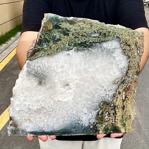 7.3LB Natural agate water grass quartz Slice polishing healing meditation - 第 10/12 張圖片