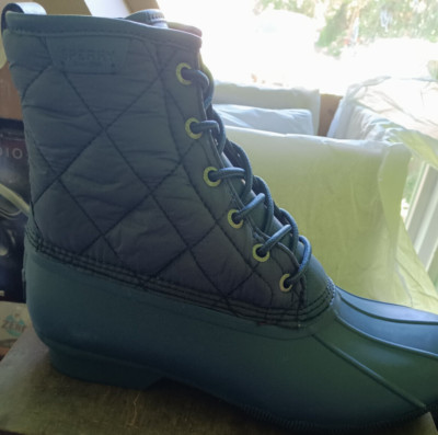 Sperry Saltwater Duck Nylon Navy Mens Boots New in Box Size  display picture 3