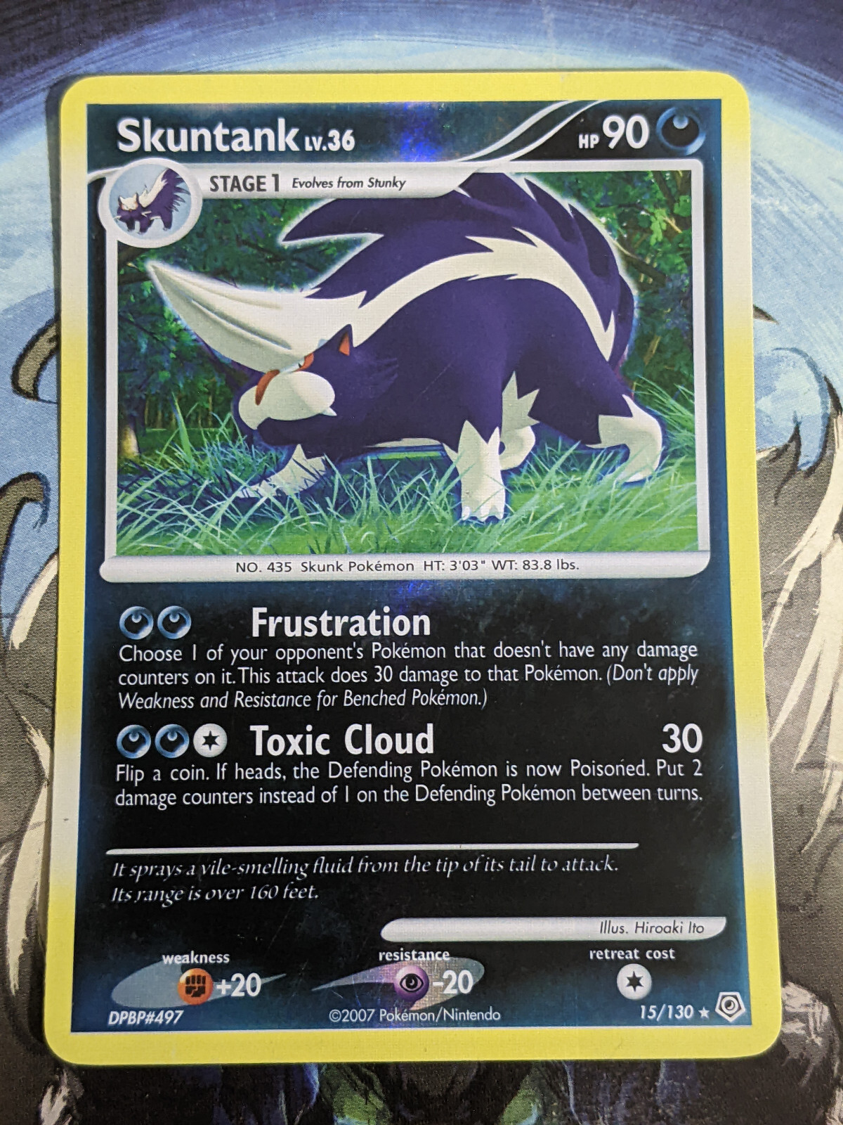 Skuntank 15/130 Diamond & Pearl REVERSE HOLO Rare Pokemon LP
