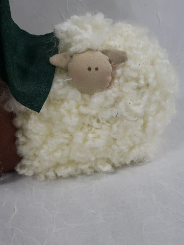 Plush Nativity Set W/ Lamb- Standing Weighted Handmade Christmas Holy Family - Picture 4 of 12