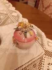 scatolina in ceramica decorata vintage