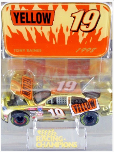 Tony Raines #19 Yellow 1998 Chevy Gold Racing Champions 1/64 NASCAR diecast - Picture 2 of 3