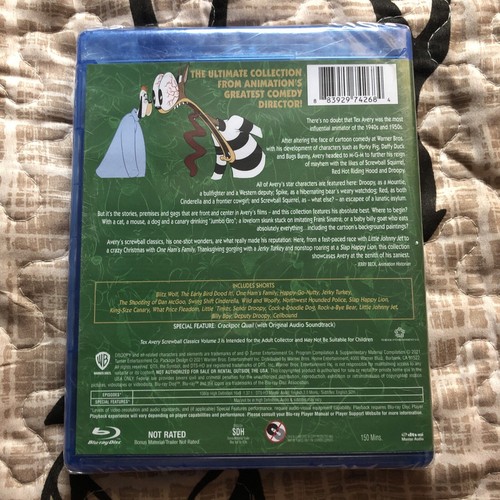 Tex Avery Screwball Classics Vol 3 Blu-ray animated retro family fun New Sealed - Picture 2 of 3