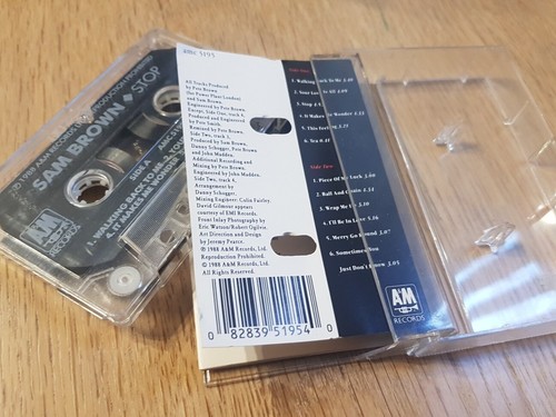 Sam Brown, Stop! Cassette Tape album - 1988 original Recording Tested Good Con - Picture 4 of 4