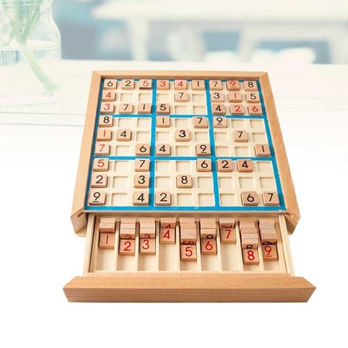 Holz Sudoku Komplette Set Holz Bord Puzzle Buch Anzahl Denken Spiel - Bild 8 von 11