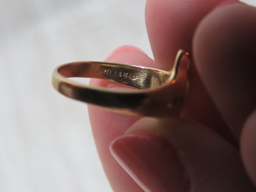 Anillo De Colección Oro Amarillo 14 Kt Madre Hijo Hija Corazón Sólido Talla 5 LEER - Imagen 19 de 21