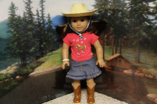 American Girl 2012 "Western Riding Outfit+Western Hat"- COMPLETE-MINT-NO DOLL - Picture 1 of 8