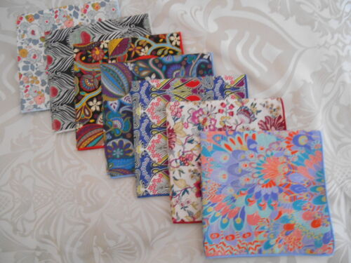 LIBERTY HANDKERCHIEF - TANA LAWN -POCKET SQUARE- STRAWBERRY THIEF, POPPY & DAISY - Bild 3 von 82