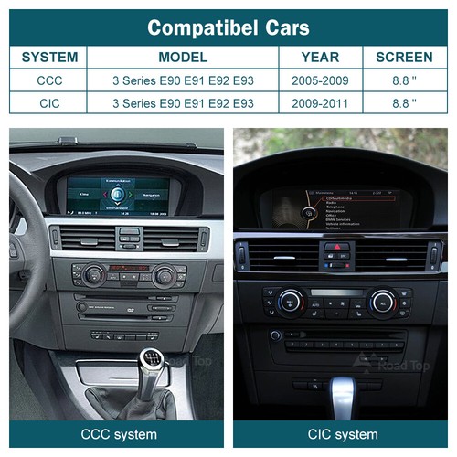 NUOVO Wireless CarPlay Auto Touch Screen per BMW Serie 3 E90 E91 E92 E93 2005-2012 - Foto 2 di 11
