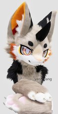 Fursuit Long Fur Husky Fox Mascot Head Party Halloween Fur Cosplay-Promotion