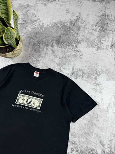 Supreme Merry Christmas Dollar SS21 Art Skate 2021 Hip Hop Relaxed T Shirt Tee - Picture 5 of 12