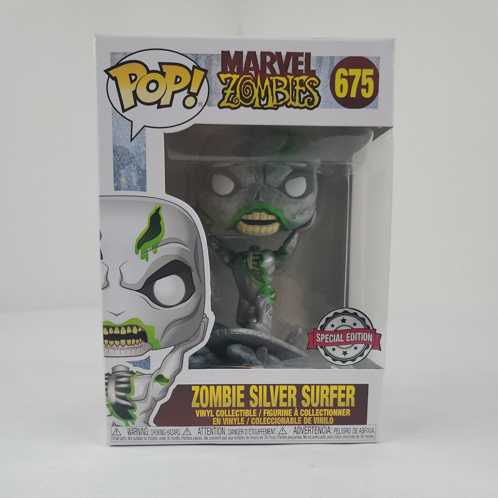 Funko Pop! Zombie Silver Surfer Marvel Comics Edición Especial Exclusiva Pop 675