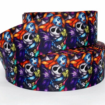 GROSGRAIN RIBBON 7/8'' & 1.5'' NIGHTMARE BEFORE CHRISTMAS - HALLOWEEN - H3W 