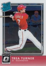 (6) 2016 Optic Chrome TREA TURNER Rated Rookie Holo Refractor LOT #33 Nationals