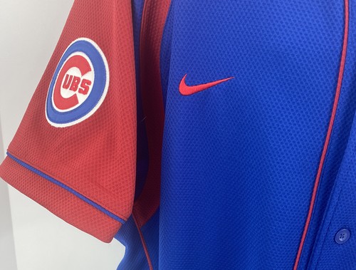 Nike Chicago Cubs Derek Lee #25 Mens Size Large Jersey Blue Red - Picture 3 of 8