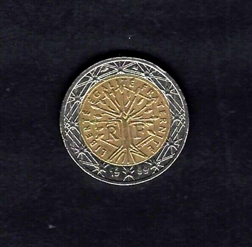 2 Euro Münze Frankreich 1999 "Liberte Egalite Eraternite" sehr Selten - Bild 3 von 4