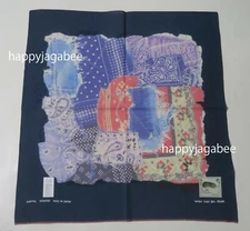 Kapital Capital Fast Color Selvage Bandana " Bandana Patchｗork Print " Navy New