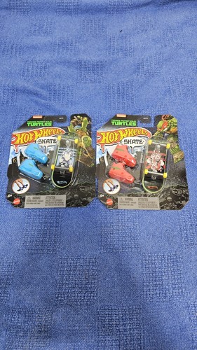 2023 HotWheels Skate Teen Mutant Ninja Turtles Fingerboards RAPHAEL,LEONARDO  - Picture 1 of 6
