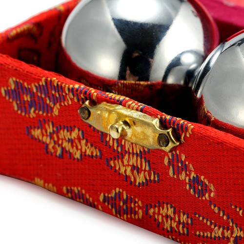 2x 38mm Chinese Baoding Balls Health Hand Exercise Stress Relaxation Therapy - Picture 7 of 8