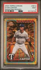 2024 Topps Chrome - Radiating Rookies #RR-14 Evan Carter (RC) PSA 9