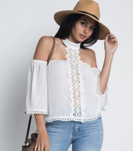 High-Neck-Long-Sleeve-Crochet-Top