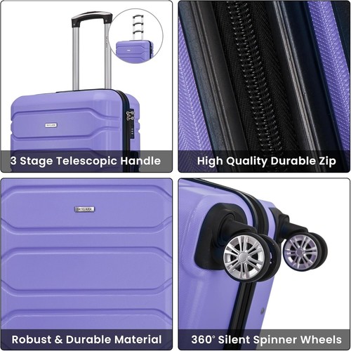 55x35x20 EasyJet Ryanair Suitcase Hard Shell Travel Lightweight 4 Wheels Cabin - Picture 64 of 69
