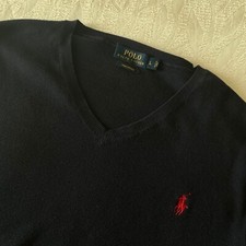 Polo Ralph Lauren Pima Cotton V-Neck Sweater Classic Fit Soft Knit Large